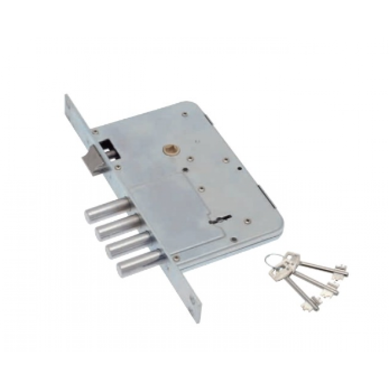 SERRATURA DA INFILARE DOPPIA MAPPA A PIOLI REVERSIBILE E.60 INTER.90 F.25 S.A.B.