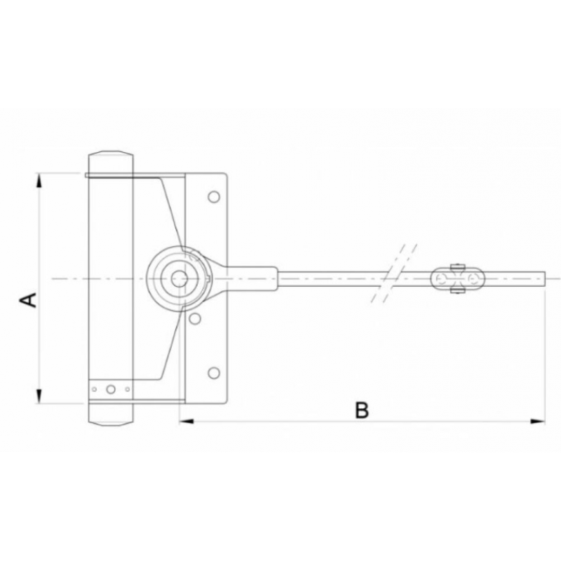 Molla spingiporta Triumph 091002 Ibfm per porte leggere, forza N° 2, dimensioni 100x240 mm, Acciaio finitura Zincato 091002
