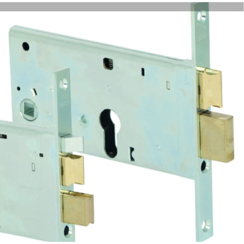 Elettroserratura da infilare a cilindro Cisa per fascia, altezza 77 mm, scrocco, interasse 67 mm, entrata 80 mm