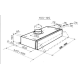 Cappa incasso cm. 60 grigio chiaro - portata motore 190 m3/h Faber 152 LG/X A60