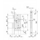 Serratura ad infilare laterale doppia mappa con scrocco Cisa 1.57211.45