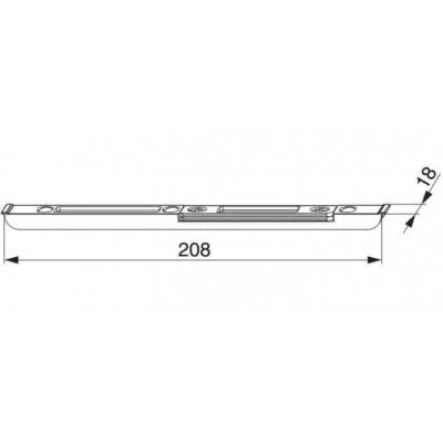 Scontro scrocco-mandata 29776 Maico per serratura, aria 4, scostamento 9 mm, finitura Argento