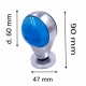POMOLO OLIVARI INFINITY CROMO OPACO VETRO AZZURRO