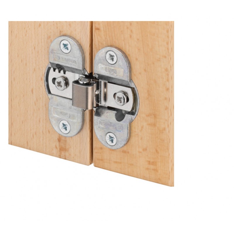 Cerniera per anta a libro, Fuga 0-10 mm, angolo d'apertura 180°, con chiusura automatica per Hawa Multifold, pressofusione di zinco, nichelato
