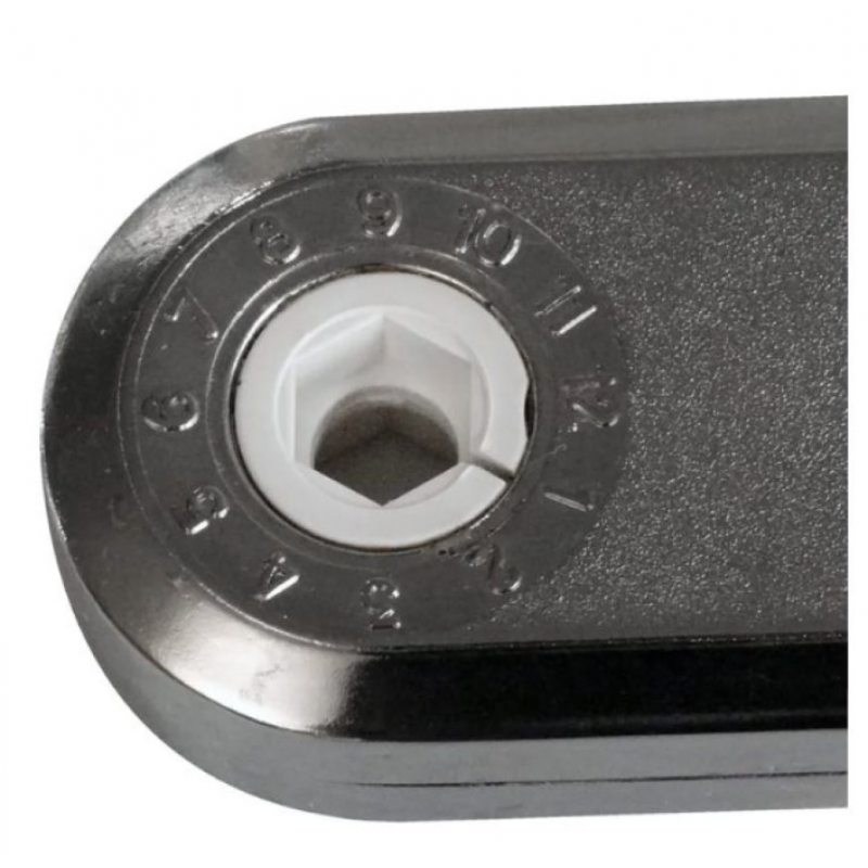 Braccetto Maxi modello C Kessebohmer, per anta a ribalta in legno, ghiera Bianca, portata 2,0-21,0 kg, Acciaio finitura Nichelato