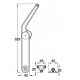 Braccetto Maxi modello C Kessebohmer, per anta a ribalta in legno, ghiera Bianca, portata 2,0-21,0 kg, Acciaio finitura Nichelato