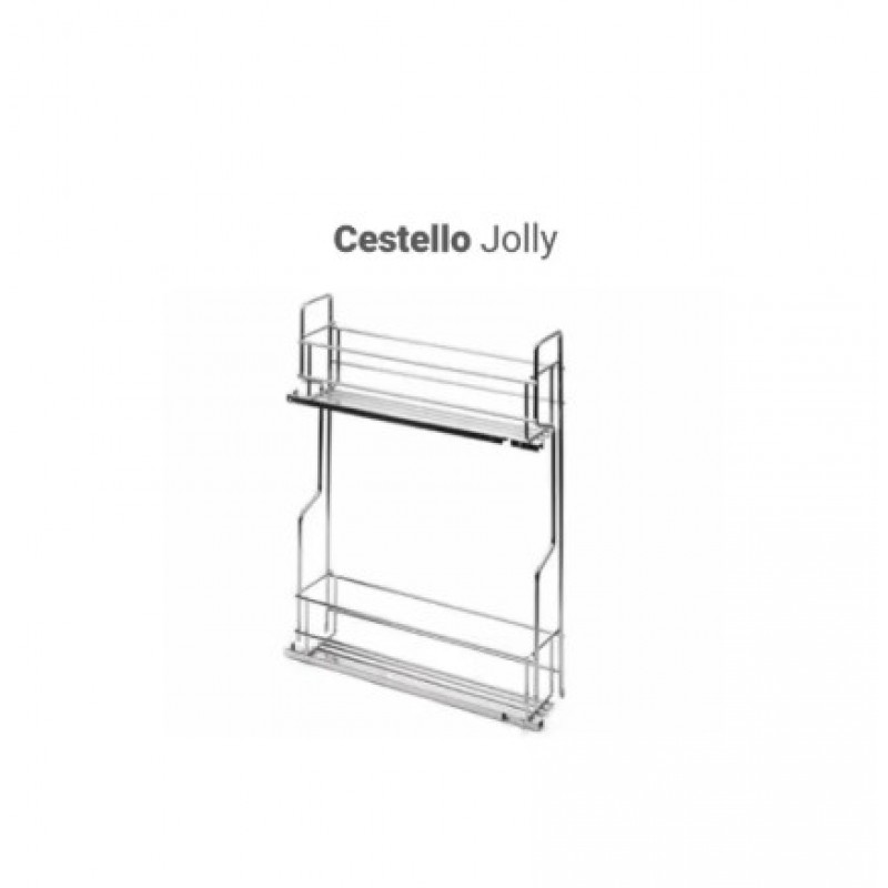 CESTELLO ESTRAIBILE AMMORTIZZATO PORTABOTTIGLIE PER MOBILE DA CUCINA 15 CM CON GUIDE SOFT SALICE