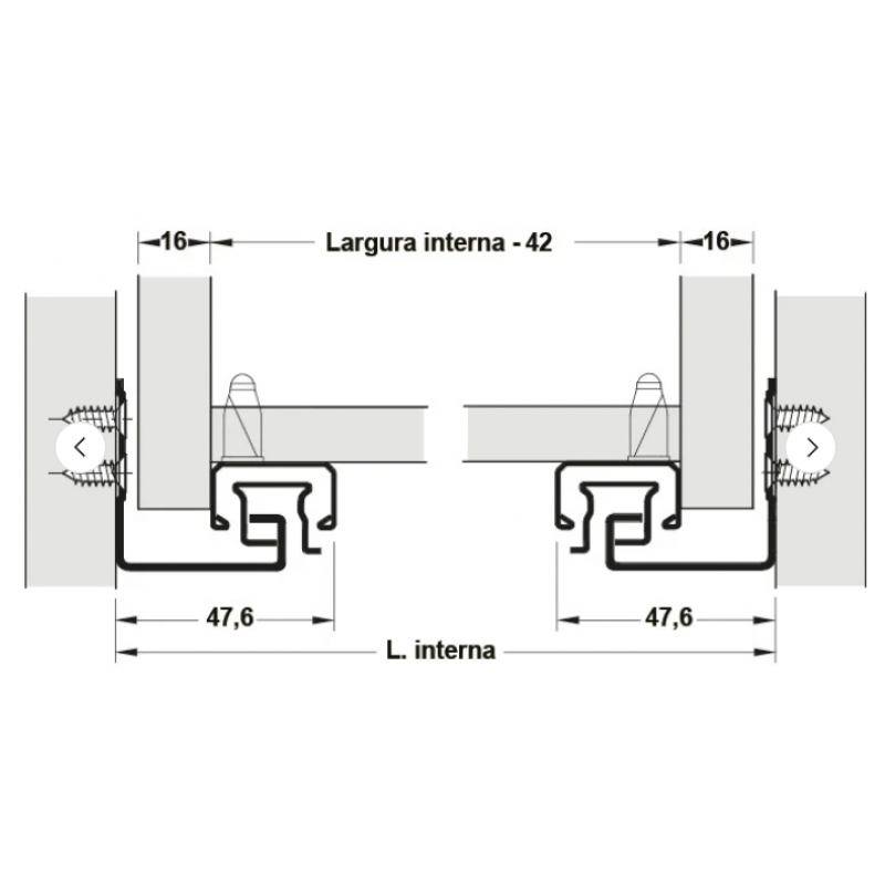 GUIDA CON MONTAGGIO INVISIBILE, HÄFELE MATRIX UM A30 USCITA TOTALE, PORTATA FINO A 30 KG 450 MM 450MM