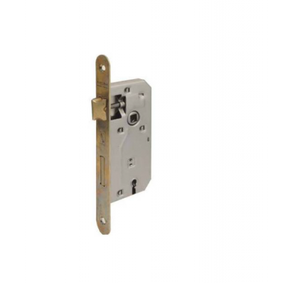 Serratura per porte interne mod. 042T patent chiave int. mm70 front. mm20x190 bordo tondo entrata 35