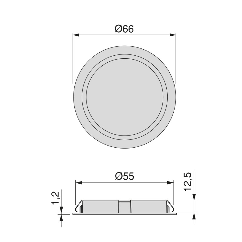 Faretto LED Mizar per l'incasso nei mobili (AC 230V 50Hz), senza la necessità di un convertitore, Luce bianca naturale 4.000K, Acciaio e plastica, Nichel satinato Faretto LED Mizar per l'incasso nei mobili (AC 230V 50Hz), senza la necessità di un convertitore, Luce bianca naturale 4.000K, Acciaio e plastica, Nichel satinato