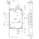 Serratura a infilare per porta blindata 52.771 MOTTURA, doppia mappa, triplice con mezzo giro reversibile, interasse 28 mm, finitura zincata
