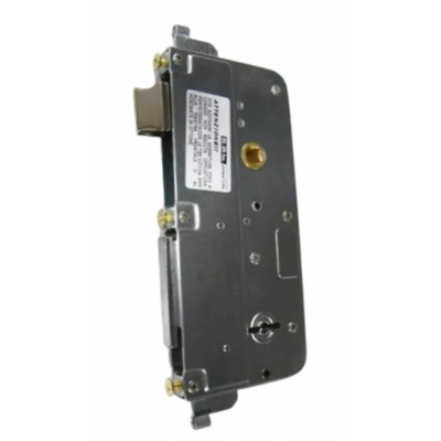 Serratura da infilare 580 Sab per porta, con 2 mandate, scrocco e catenaccio, a doppia mappa, Acciaio finitura Zincato