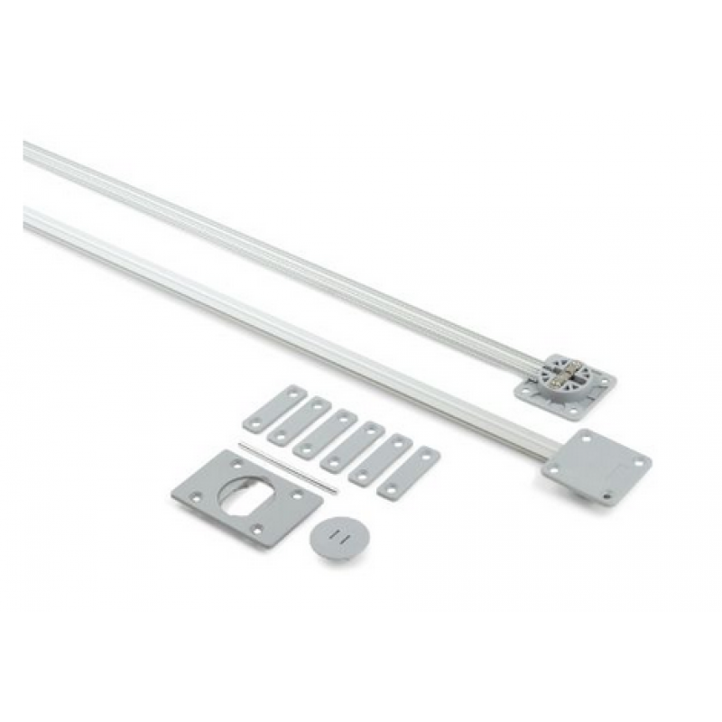 Raddrizzatore (tensore) per ante di armadi Even, lunghezza 1.970 mm, Acciaio e Tecnoplastica e Alluminio, Anodizzato opaco