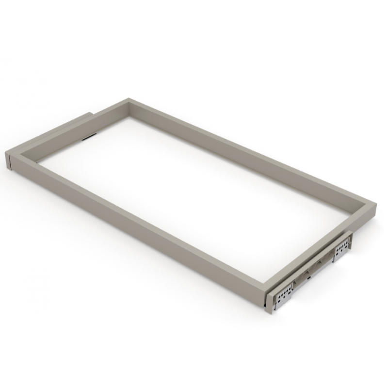 Telaio con guide a chiusura soft per gli accessori del mobile Hack, 560 - 594, Verniciato grigio pietra