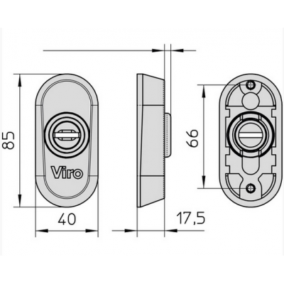 Defender rosetta di sicurezza cromata art 809