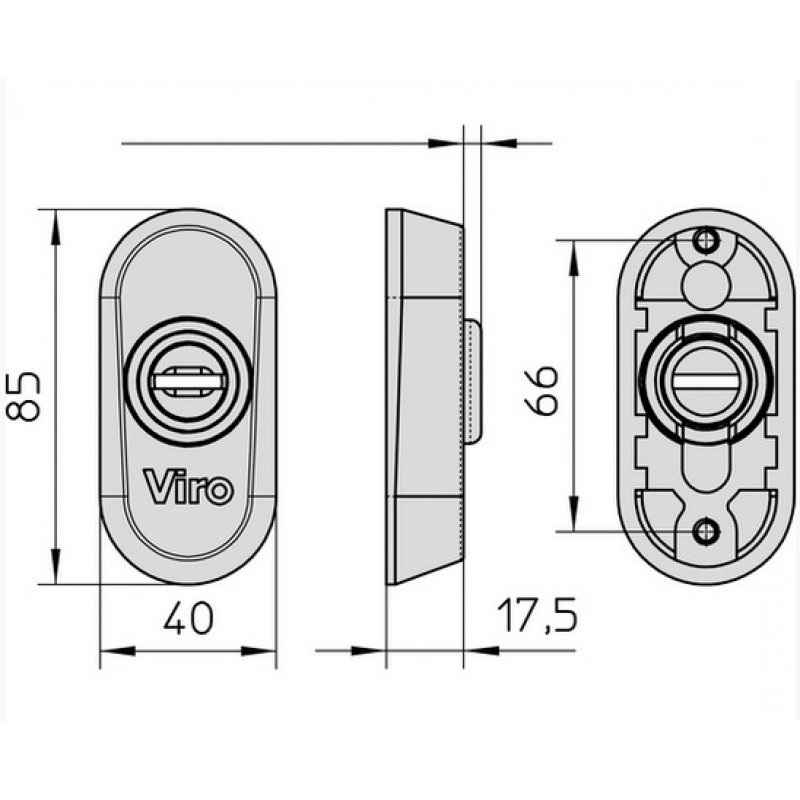Defender rosetta di sicurezza cromata art 809
