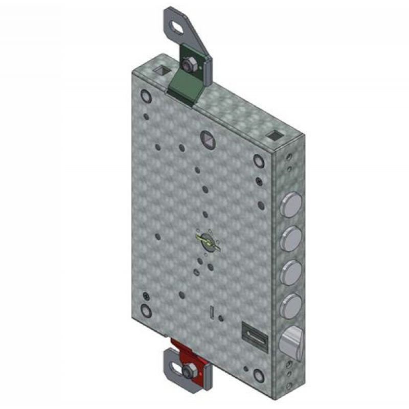 Serratura di sicurezza Triplice Dx con chiave a Doppia mappa modello 8100 entrata 63 interasse catenacci 28 Potent