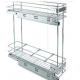 Cestello Estraibile scorrevole Emuca con chiusura ammortizzata per mobile cucina 200mm in acciaio cromato