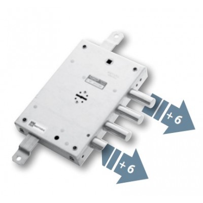 Serratura da applicare Greg 89571GRDS Mottura per porta blindata, destra, triplice con mezzo giro, entrata 63 mm, interasse 37 mm, finitura Zincato