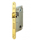 Serratura Centro Wc incasso B01005 Agb per porta da bagno, entrata 50 mm, interasse 96 mm, bordo tondo 196x22 mm, Acciaio finitura Ottonato Verniciato