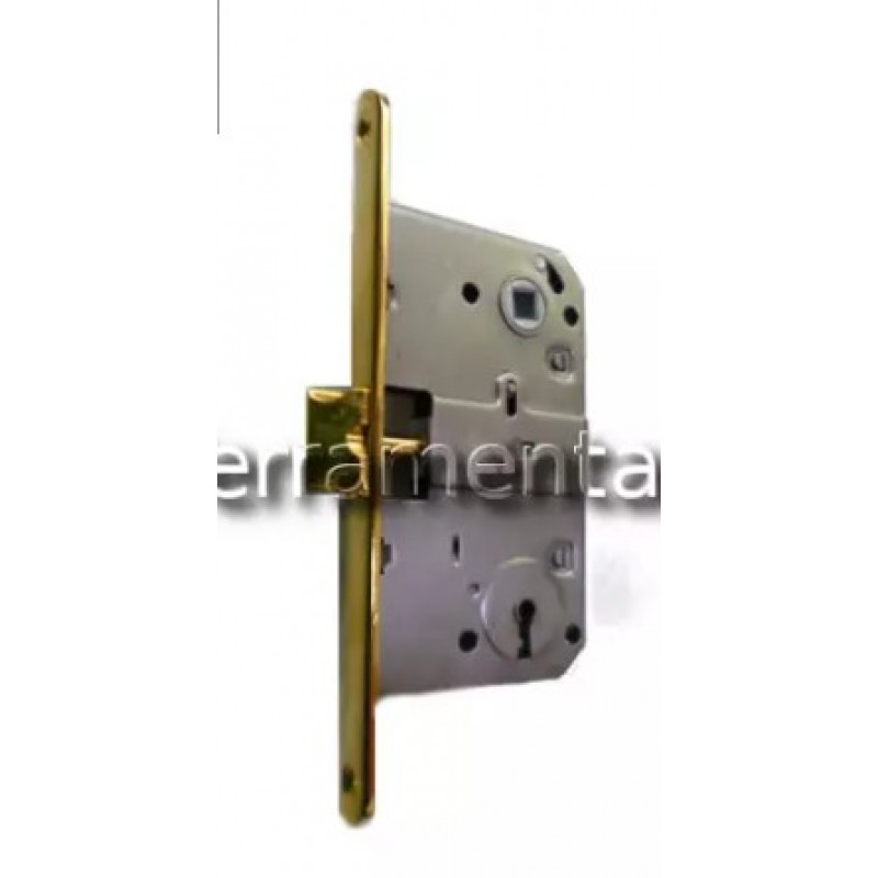 SERRATURA AGB Entrata 50 Frontale 16 MEDIANA DORATA BORDO TONDO BOMBATO B010225031