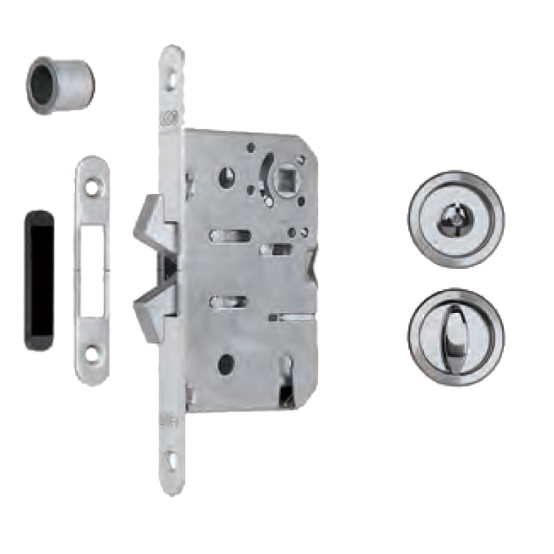 SERRATURA SCIVOLA TT FRONTALE 16 KIT NICHELATO