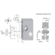 Kit Scivola A tondo B03934.50.03 AGB per porta scorrevole, chiavistello e bottone con serratura T 50 mm, finitura Ottonato Verniciato