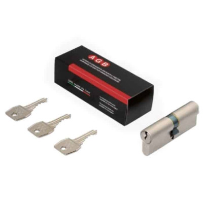 Cilindro 600 Agb profilo Standard C60301.25.30, lunghezza 65 mm (25-10-30), finitura Nichelato Opaco