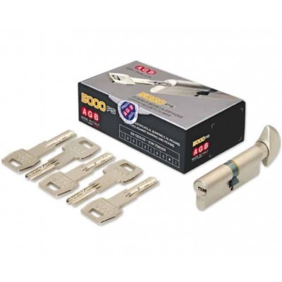 Cilindro 5000 PS Agb profilo Europeo CA2016.30.30, pomolo-chiave, lunghezza 70 mm (P35/35), finitura Nichelato Opaco