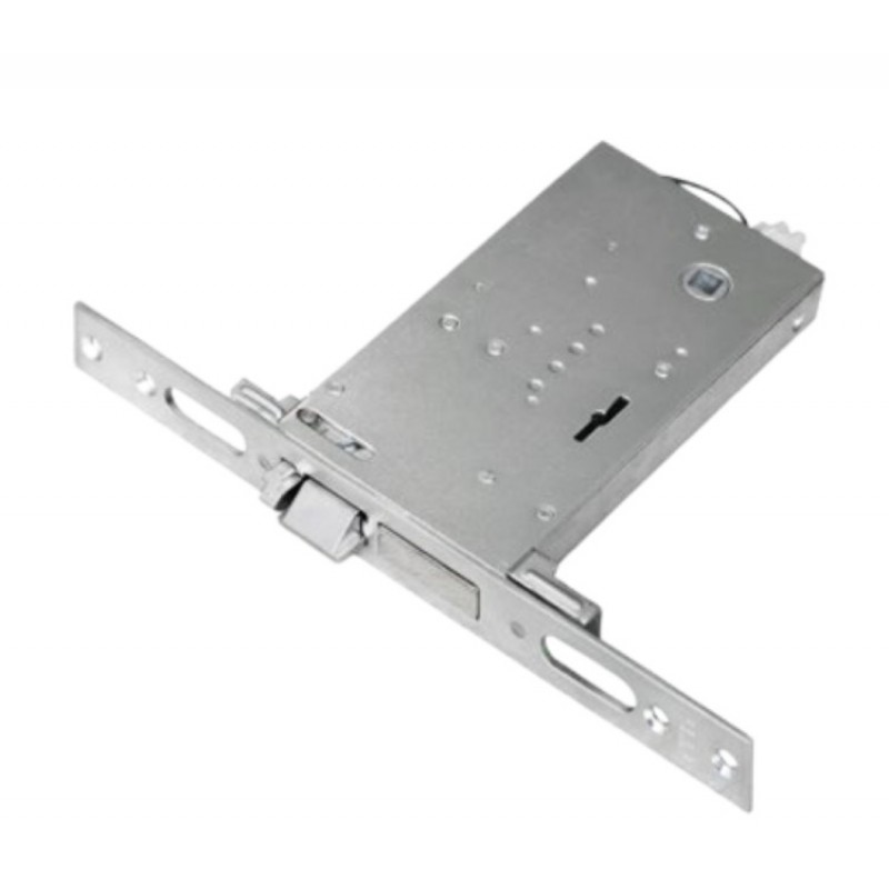 Elettroserratura triplice 6973 Assa Abloy per fascia, a doppia mappa, con scrocco e catenaccio, entrata 70 mm, frontale 25 mm