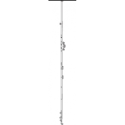 Cremonese Italiano G-U Italia per serramento anta e ribalta, entrata 15 mm, altezza HBB 851-1100 mm, frontale 940 mm, maniglia 400 mm, finitura Argento
