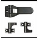 Spagnoletta a scatto 2K AGB H00004.01.93 Abaco, confezione base per 1 o 2 ante, spessore 0 mm, finitura Black Powerage