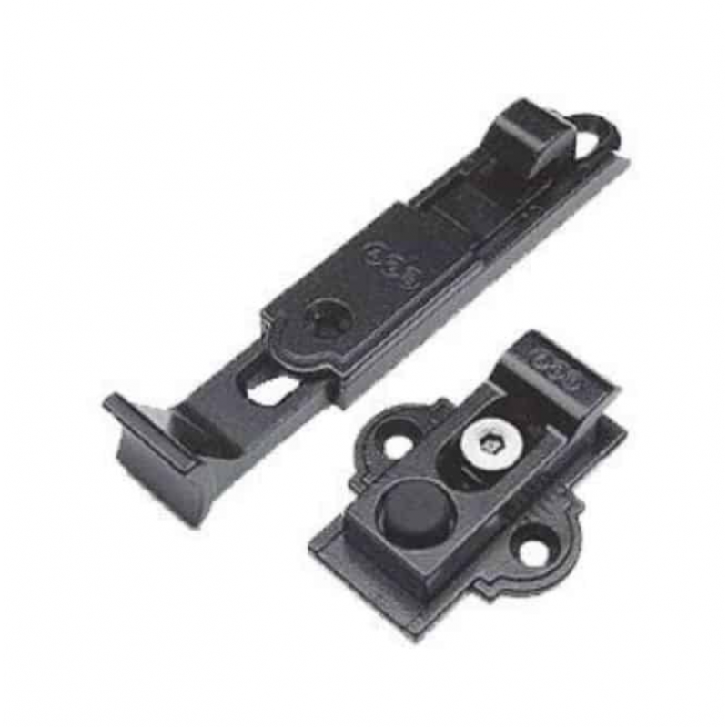 Fermaiposte automatico a muro AGB H00926.00.93 Abaco, finitura Black Powerage