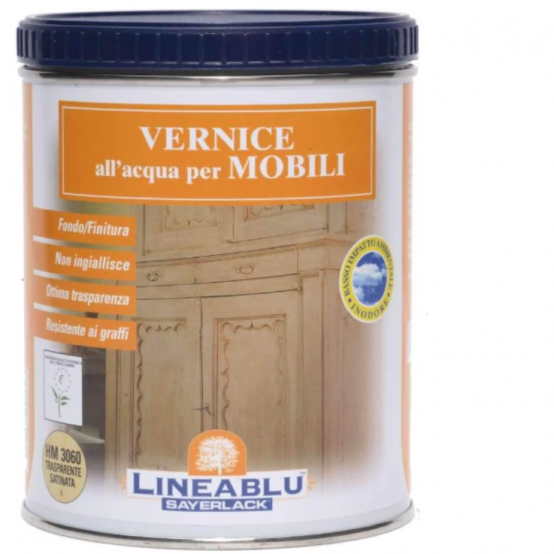 Vernice all'Acqua per MOBILI Trasparente Lucida TURAPORI HM 3090 SAYERLACK 