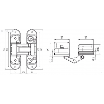 CERNIERA A SCOMPARSA ATOMIKA K8000 CS HD CROMO SATINATO KRONA KOBLENZ