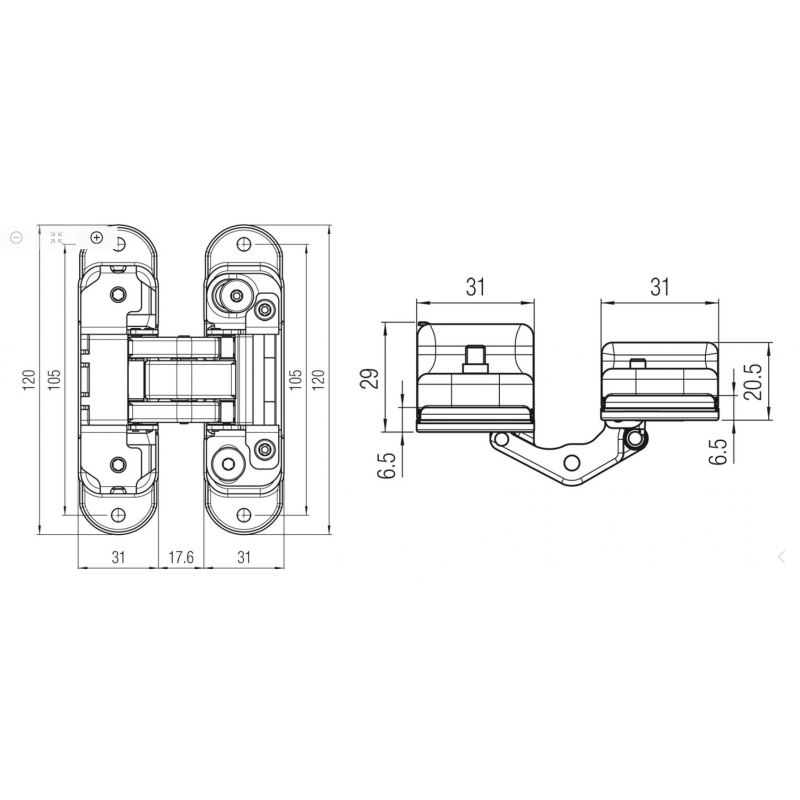 CERNIERA A SCOMPARSA ATOMIKA K8000 CS HD CROMO SATINATO KRONA KOBLENZ