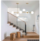 KCO Lighting Lampadario in vetro lattimo a 6 luci, lampadario lineare moderno a globo, lampada a sospensione bianca e oro Lampadario rettangolare di metà secolo per isola cucina