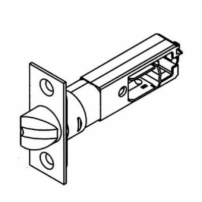 Scrocco tubolare LTB 60 Meroni per maniglia AirDoor, bordo quadro, entrata 60 mm, Acciaio finitura Nero