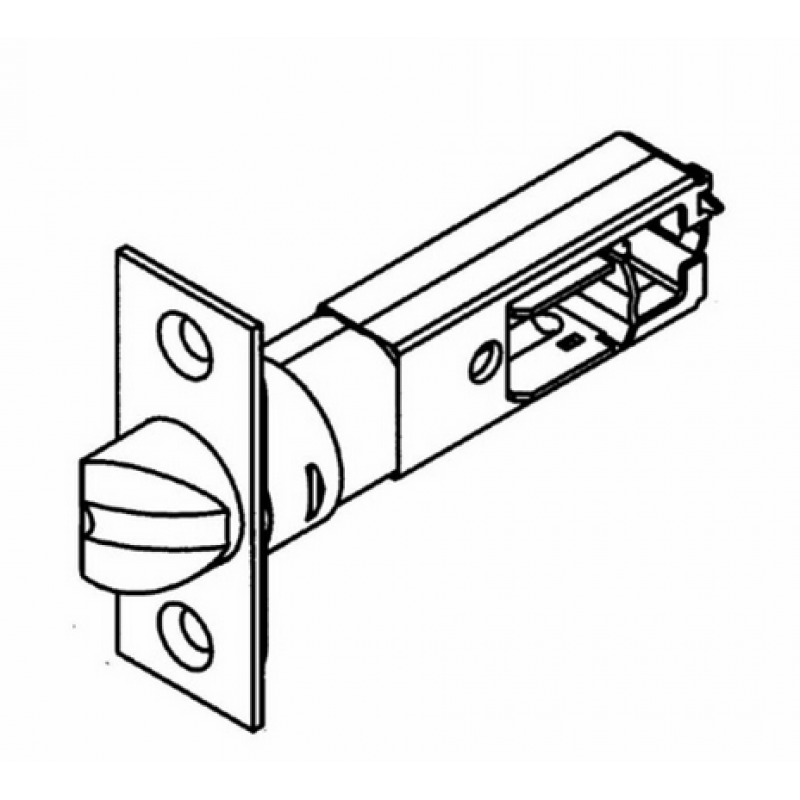 Scrocco tubolare LTB 60 Meroni per maniglia AirDoor, bordo quadro, entrata 60 mm, Acciaio finitura Nero