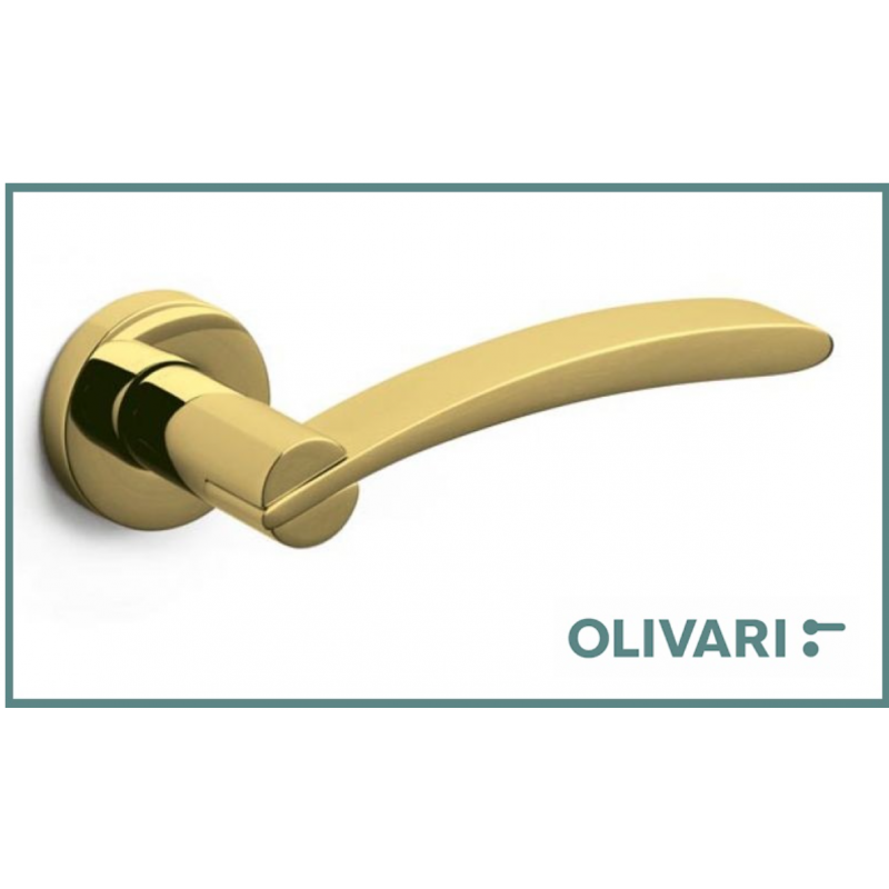Maniglia per porte Selene Super Oro lucido verniciato Olivari