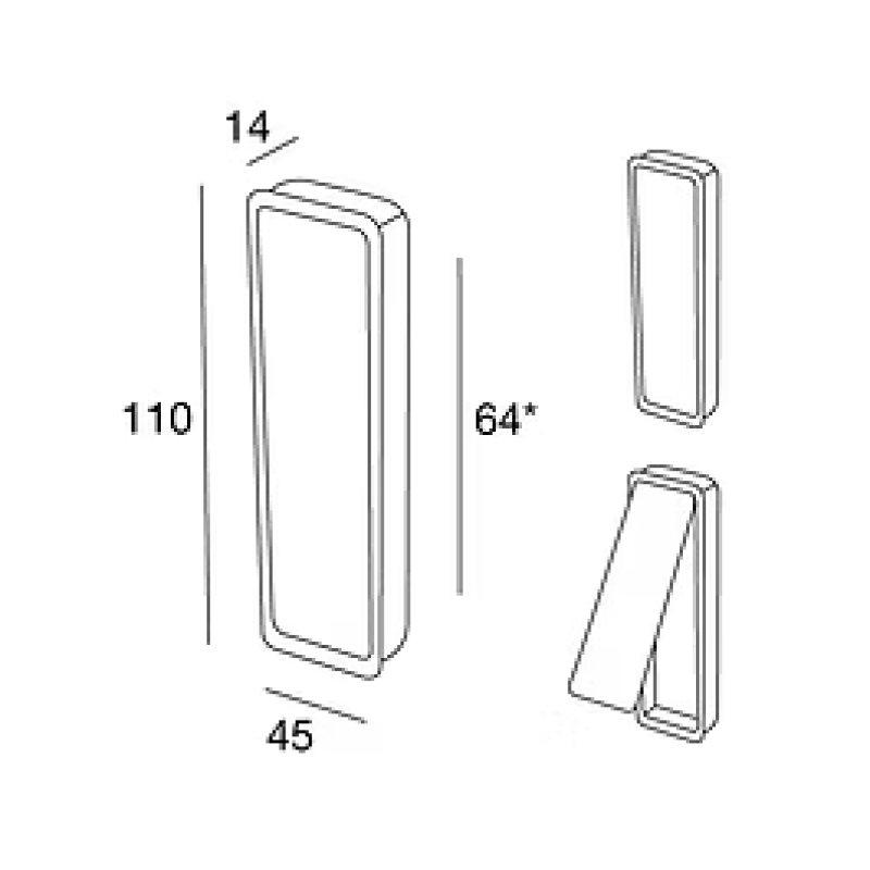 MANIGLIETTA AD INCASSO ACCIAIO SATINATO MN 1010 Z