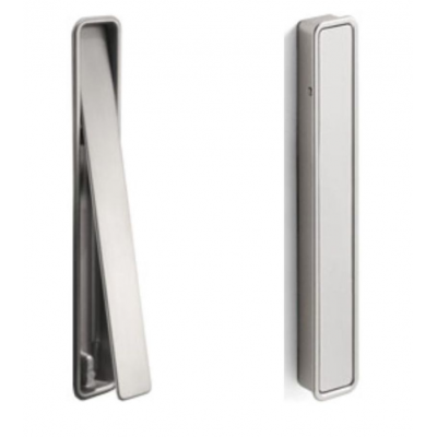 Maniglia incasso MN1032Z Pamar per mobile, dimensione foro 157x22x12 mm, esterno 159x24 mm, interasse 96 mm, Zama finitura Nichel Lucido Satinato