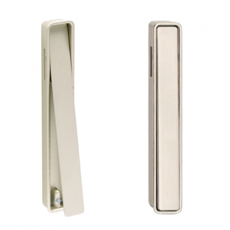Maniglia incasso MN1032Z Pamar per mobile, dimensione foro 157x22x12 mm, esterno 159x24 mm, interasse 96 mm, Zama finitura Alluminio Opaco Metallizzato