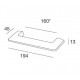 Maniglia MN1087 Pamar per mobile, interasse 160 mm, dimensione 194x13 mm, Zama finitura Nichel Lucido Satinato