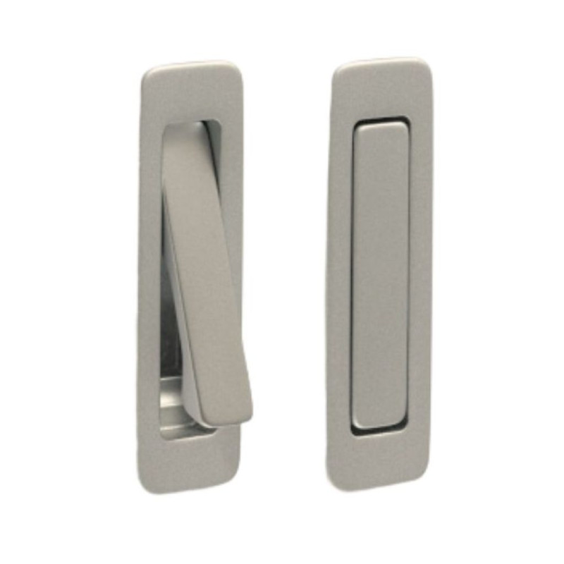 Maniglia incasso MN295Z Pamar per mobile, dimensione foro 68x20x13 mm, interasse 55 mm, Zama finitura Nichel Satinato Lucido