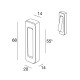 Maniglia incasso MN295Z Pamar per mobile, dimensione foro 68x20x13 mm, interasse 55 mm, Zama finitura Nichel Satinato Lucido