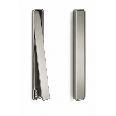Maniglia incasso MN1032Z Pamar per mobile, dimensione foro 157x22x12 mm, esterno 159x24 mm, interasse 96 mm, Zama finitura Nichel Lucido Satinato