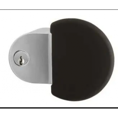 Serratura Pigio Meroni per porta, modello PIGIO1, con girevole interno, finitura Verniciato Grigio Scuro/Nero