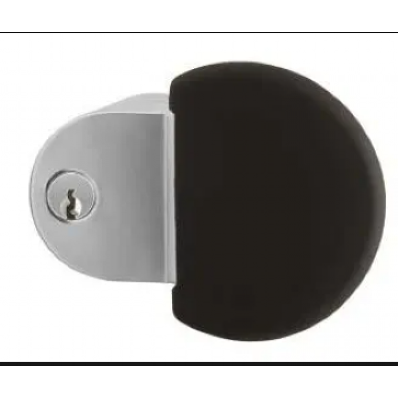 Serratura Pigio Meroni per porta, modello PIGIO1, con girevole interno, finitura Verniciato Grigio Scuro/Nero