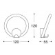 Portabito PA00267 Confalonieri per appenderia, dimensione 154x112x65 mm, Zama finitura Nichel Satinato Lucido